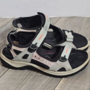 Ecco Women's Offroad Yucatan Sport Sandals Blue/Gray/Black Color Scheme EU Sz 39